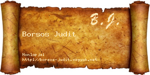 Borsos Judit névjegykártya